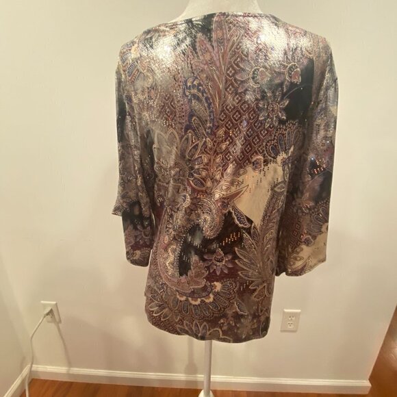 DB Established 1962 Metallic Blouse  - Size XL - Picture 2 of 8